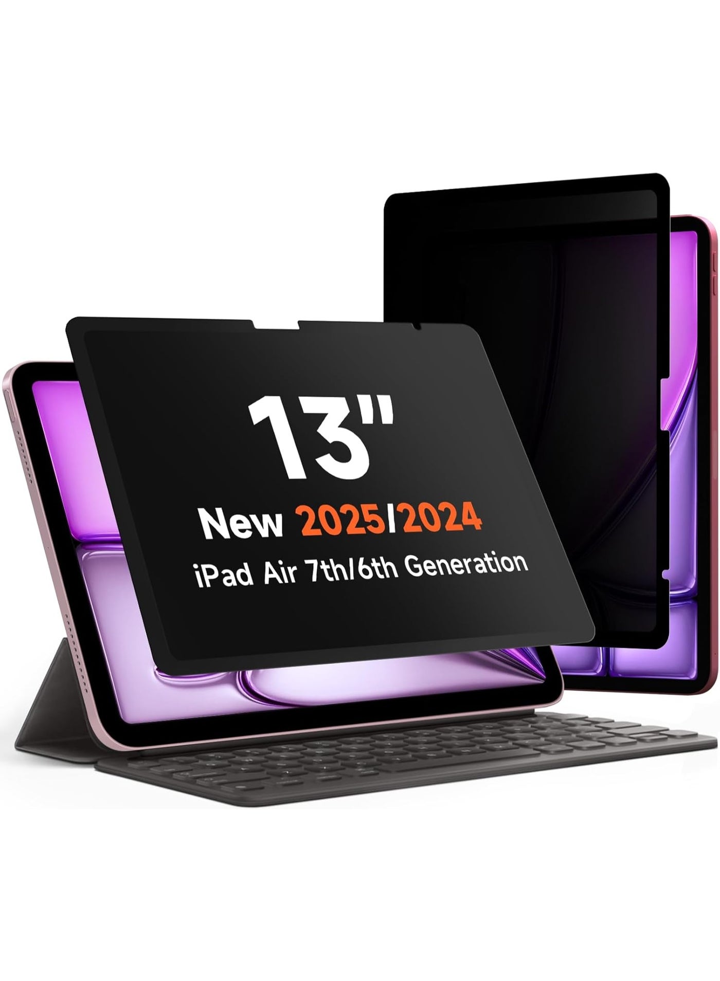 Privacy Screen Protector for iPad Air 13 inch M4 2026/M3 2025/ M2 2024, (iPad Air 8th/7th/6th Generation), Anti Spy Glare Blue Light Filter(Landscape Privacy)
